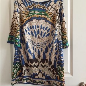 Super cool soft satin print dress. NWOT